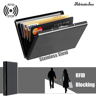 Hộp đựng thẻ căn cước công dân/ danh thiếp bằng thép không gỉ chặn tín hiệu RFID