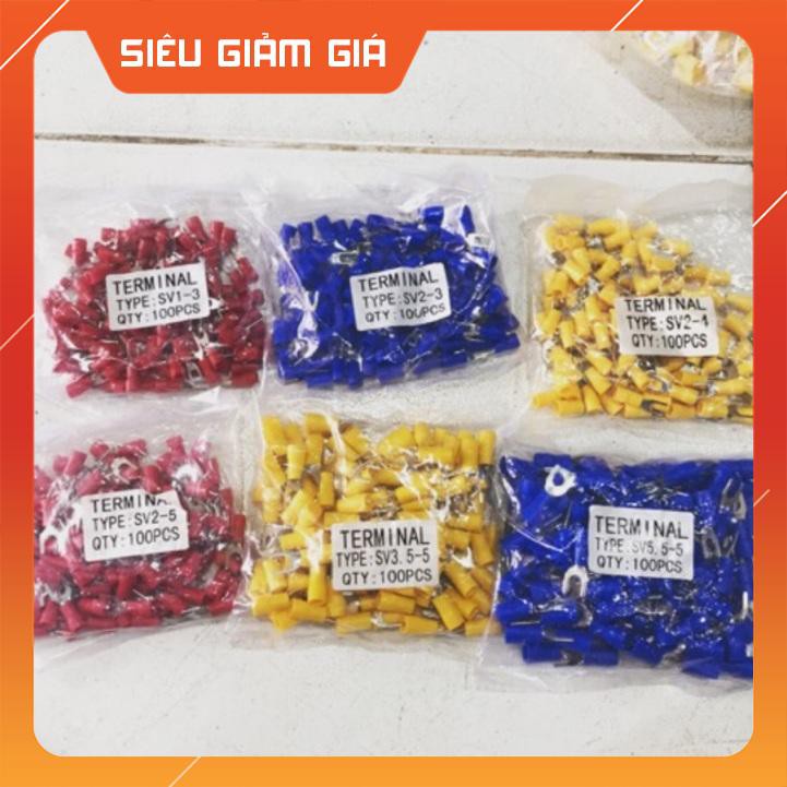 Đầu cos thau bọc nhựa( 100 con/ bịch)