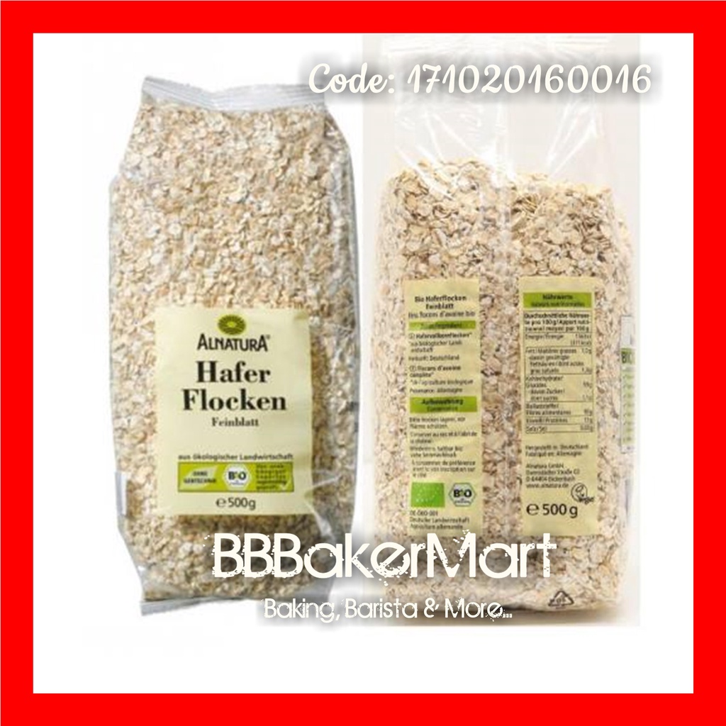 Yến mạch CÁN VỠ hữu cơ Alnatura Hafer Flocken BIO7 ĐỨC - 1 Gói 500gr