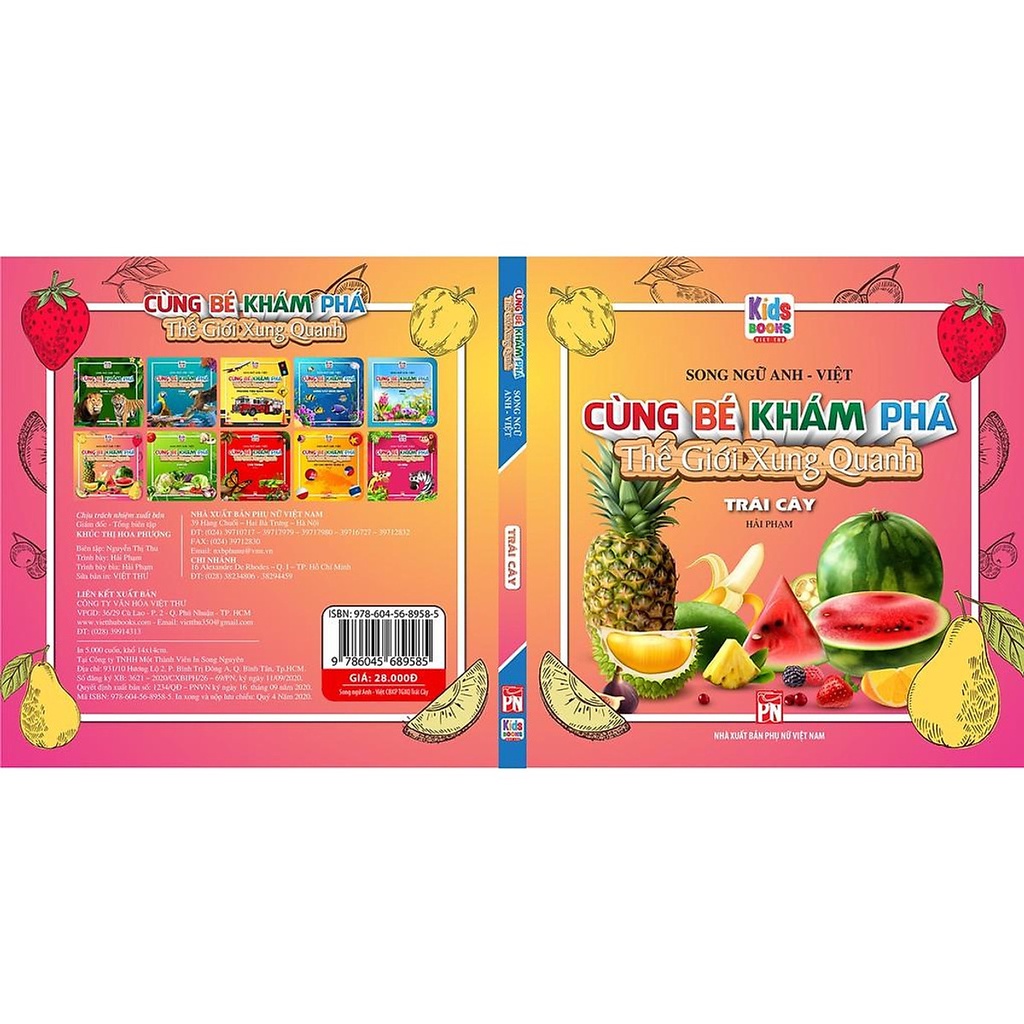 Sách - Cùng Bé Khám Phá Thế Giới Xung Quanh - Trái Cây - Sách Song Ngữ