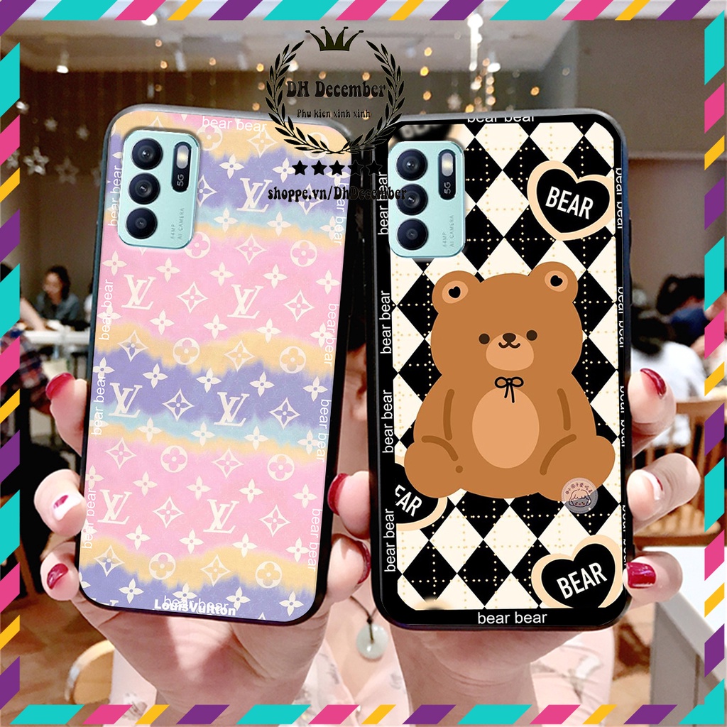 Ốp lưng Oppo RENO 6 5G / RENO 6Z 5G in hình 3D GẤU HỒNG-GẤU BEER -XINH XẺO CỰC ĐẸP