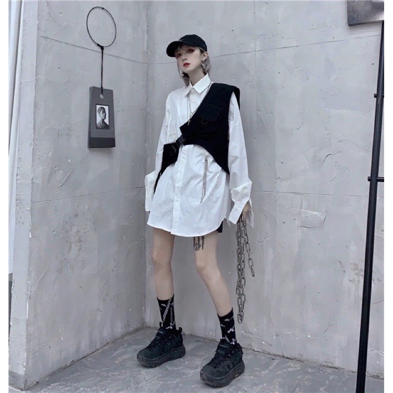 [HÌNH THẬT] Áo ghile túi chéo unisex | BigBuy360 - bigbuy360.vn