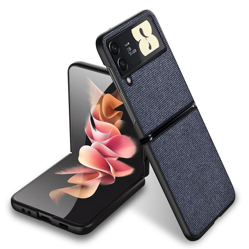 Ốp điện thoại da siêu mỏng bảo vệ cho samsung galaxy z flip 3 5g