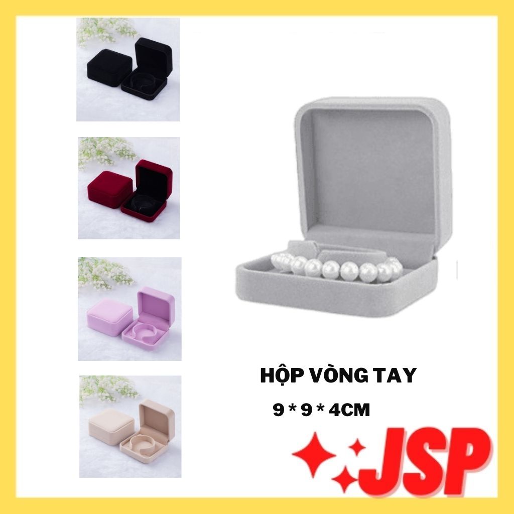 Hộp đựng vòng tay chất liệu nỉ nhung nhiều màu hộp đựng trang sức JSP cao cấp.