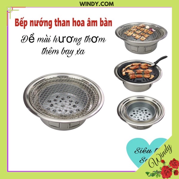 Bếp Nướng Than hoa âm bàn, bếp nướng gia đình