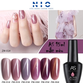 Sơn gel As mắt mèo tím ZM ( chai đen )