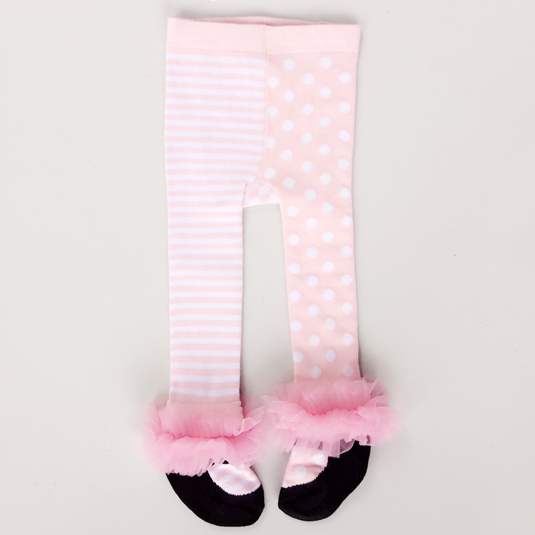 Quần Legging Sanlutoz Họa Tiết Kẻ Sọc Phong Cách Công Chúa Đáng Yêu Cho Bé Gái