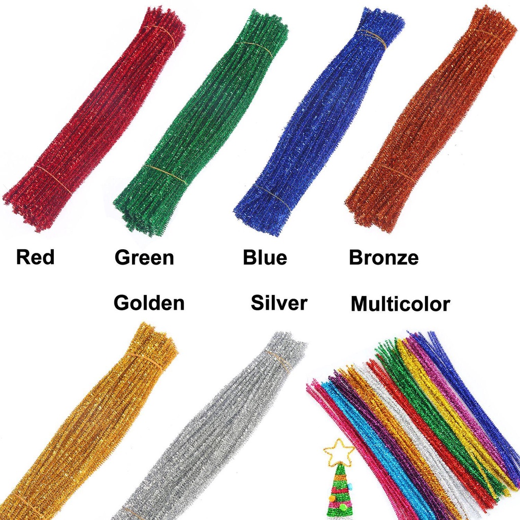 Jane Gậy Kim Tuyến Chenille Thân Len Torsion Hàng Mới