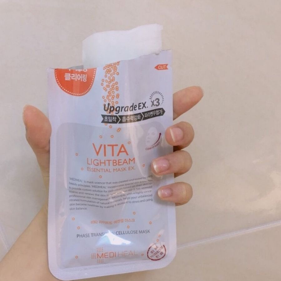 Mặt Nạ Dưỡng Trắng Và Đều Màu Da Mediheal Vita Lightbeam Essential Mask 25ml ( 1 miếng) | BigBuy360 - bigbuy360.vn