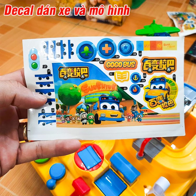 Đường đua liên hoàn gogo bus gồm 3 xe mini mô hình đồ chơi trẻ em