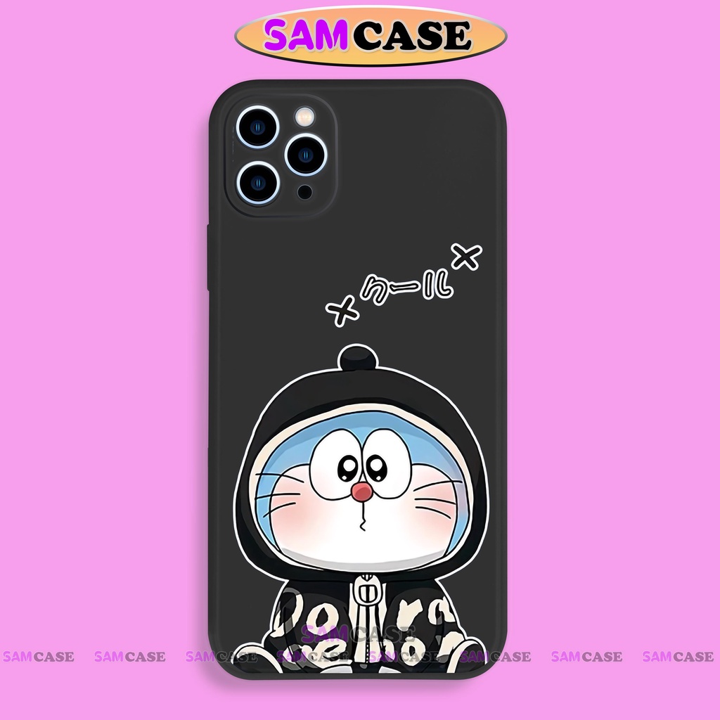 Ốp lưng iPhone cặp đôi hoạt hình Doraemon dễ thương đẹp cạnh viền vuông cho ip 6/6s/7/8/X/XS/XR/11/12/13/14 Pro Plus Max