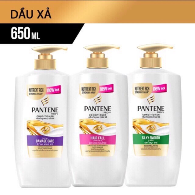 Dầu xả Pantene Pro-V 650ml (phục hồi hư tổn, ngăn rụng tóc, suôn mượt