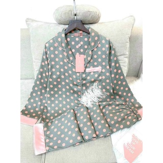 vải lụa satin chấm bi