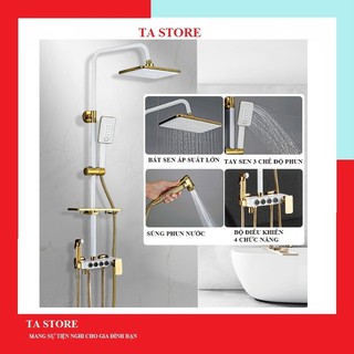 Sen cây vòi tăng áp nóng lạnh kèm vòi xịt vệ sinh tatamo sen tắm 4 chức năng