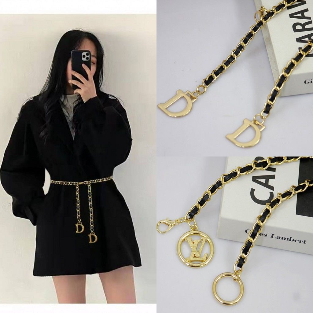 Dây Nịt Kim Loại Chữ D Thời Trang Mới Phù Hợp Phối Với Đầm Công Sở Cho Nữ