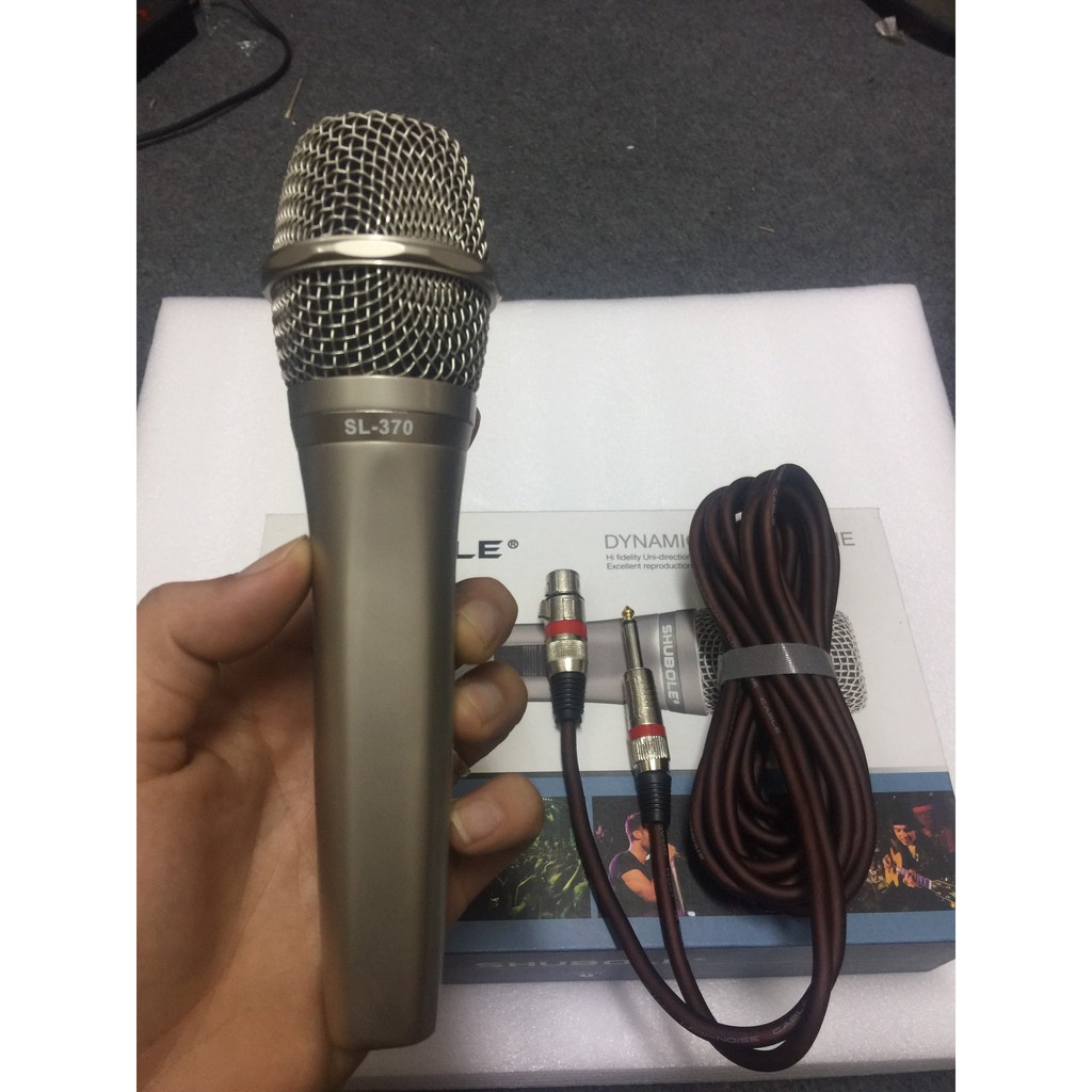 Micro Karaoke và Micro thế hệ mới Có Dây Shubole SL - 370 (1 Mic) - Hàng Nhập Khẩu Hát Hay Không Lo rú rít