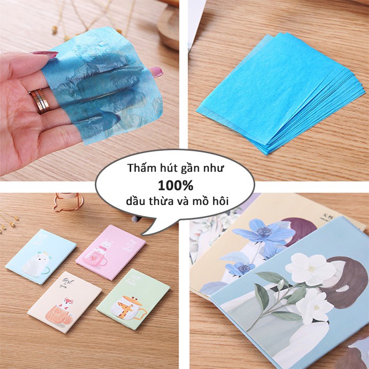 Tập Giấy Thấm Dầu Bỏ Túi Tiện Dụng Hàng Trung Nội Địa( Tập 30 Miếng)