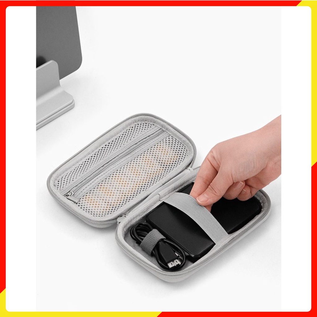 BNF010 - Hộp đựng chống sốc sặc pin dự phòng, ổ cứng BAONA dựng phụ kiện sạc dự phòng, phom cứng.