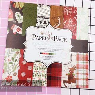 Paper Pack 12x12inch MS12 - Giấy bìa họa tiết Giáng sinh Scrapbook