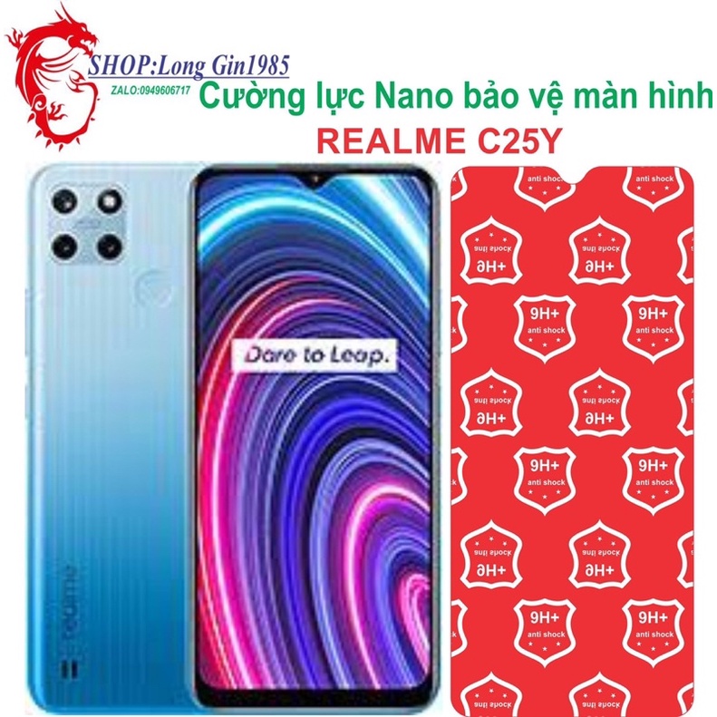 Realme C25Y Cường lực Nano chống va đập chống trầy xước tốt