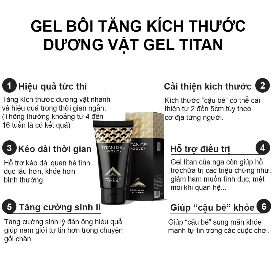 Gel Titan ,Gel tăng kích thước dương vật và cương dương, hỗ trợ cho các chàng(che tên khi nhận hàng )