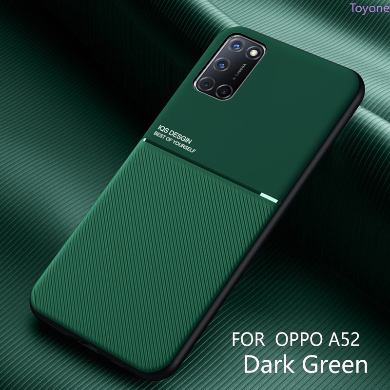 （Ready Stock）OPPO A52 A74 4G A95 5G K9 Matte Phone Case Fashion Hard Soft Anti Shock Shockproof Casing TPU New Leather Magnetic Cover