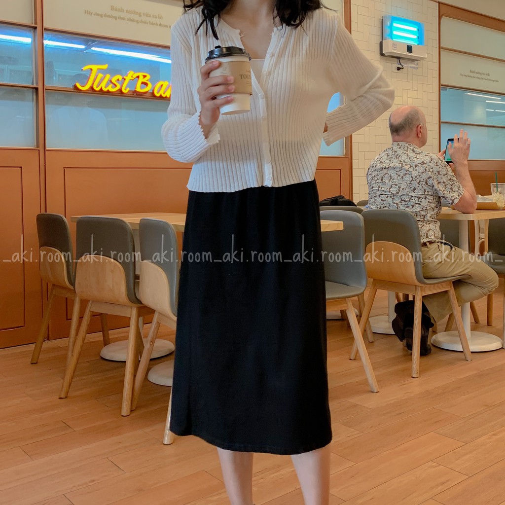 [Mã WAMT10K giảm 10K đơn 0K] Chân váy thun suông trơn xẻ sau | BigBuy360 - bigbuy360.vn