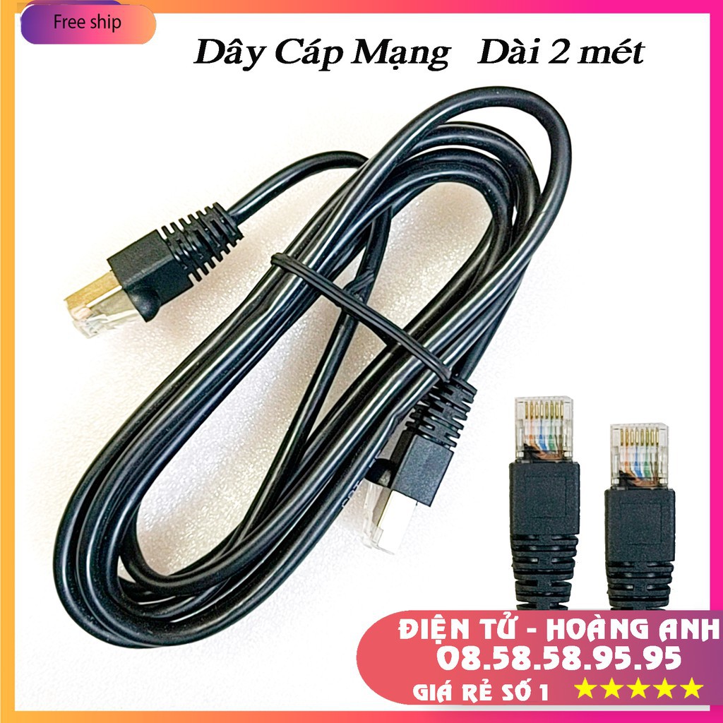 Dây cáp mạng dài  2m mầu  đen