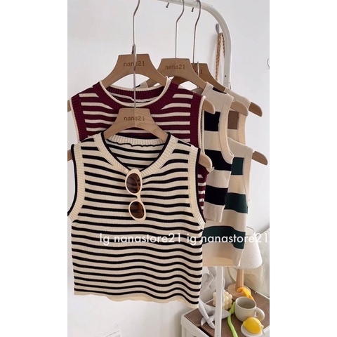 Áo ba lỗ mongtoghi kẻ ngang Nana21 Nanastore21