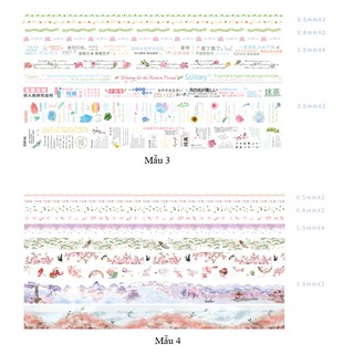 Washi tape set 10 cuộn VINTAGE