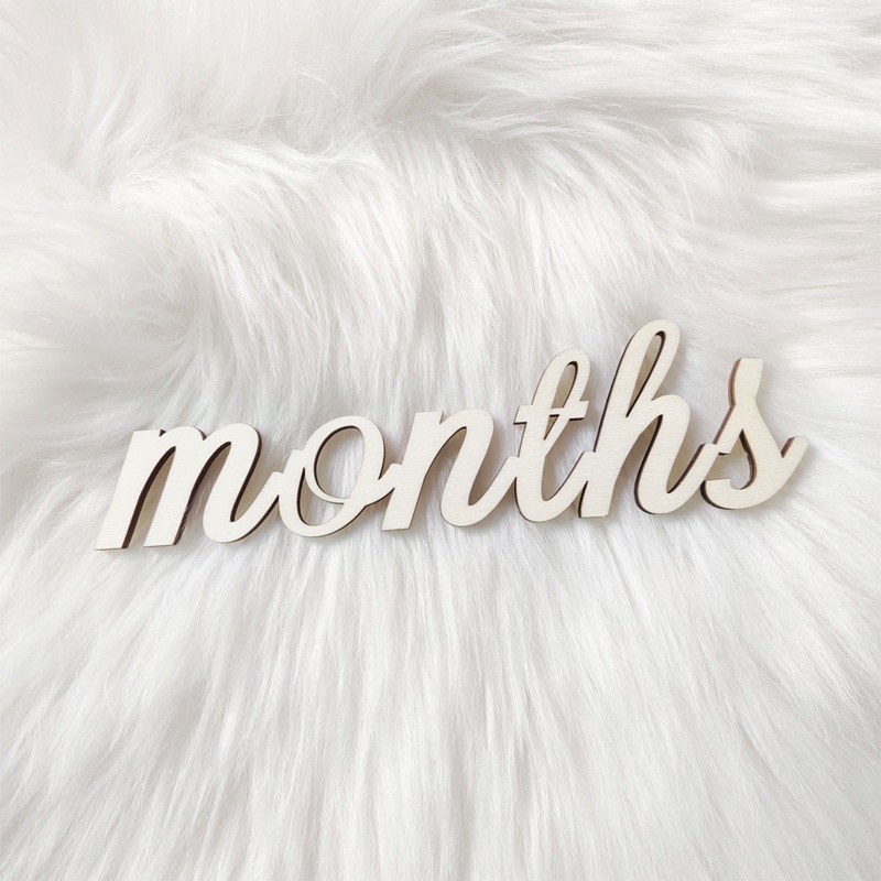 Bộ Thẻ In Chữ Và Số Dùng Làm Phụ Kiện Chụp Ảnh Cho Bé Sơ Sinh