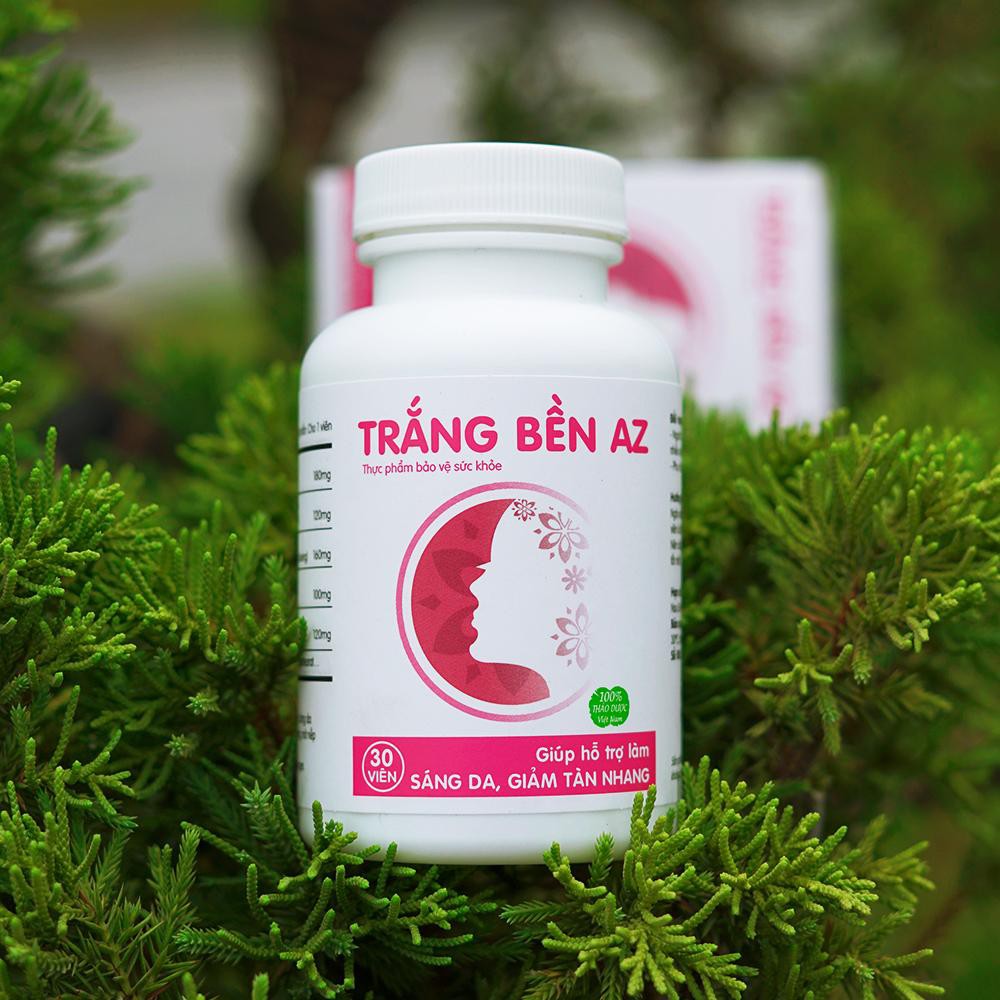 ✅Cam kết Chính Hãng - Viên Uống Trắng Bền AZ - Sáng Da, Mờ Nếp Nhăn - Tìm Lại Tuổi Trẻ(Hộp 30 Viên)