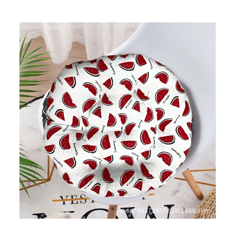 Đệm Ngồi Bệt Tròn Size 40 Cm, Họa Tiết Xinh Xắn Êm Mềm Đàn Hồi