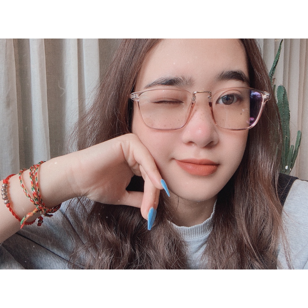 Gọng kính nhựa dẻo nữ tính gọng vuông hot trend màu hồng Tr 210 | BigBuy360 - bigbuy360.vn