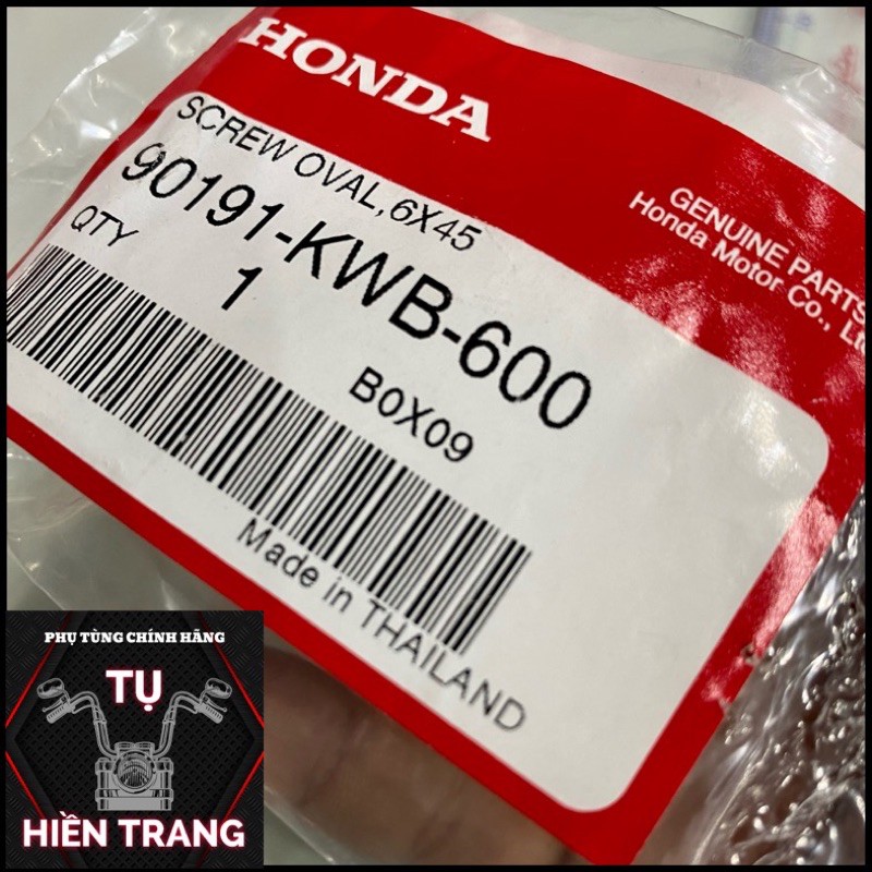 VÍT BẮT ĐẦU TAY LÁI/BẮT GÙ 6x45mm ZIN DÙNG CHO CÁC DÒNG XE HONDA CHÍNH HÃNG HONDA