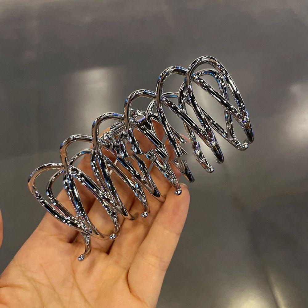 QQMALL Kẹp Tóc Kim Loại Thiết Kế Đơn Giản Sang Trọng Cho Nữ