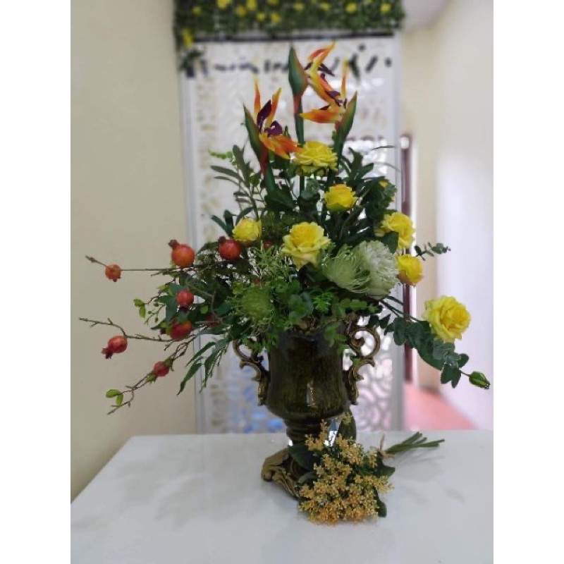 Hoa giả-Cành Thiên điểu 82cm trang trí cực đẹp - HN3