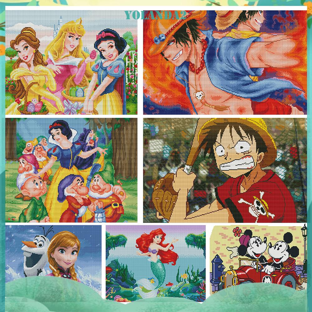 Bộ dụng cụ thêu tranh chữ thập hoạt hình 11ct