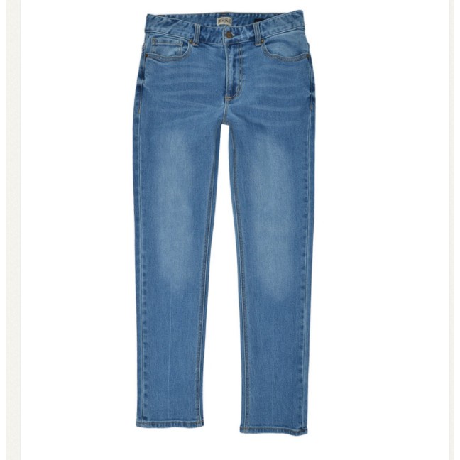 ◎EVISU Nữ SLIM Fit Đá Giặt Quần Jean Denim Xanh