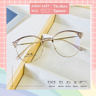 Gọng kính nam nữ dáng Clubmaster nhiều màu Siêu hot 2736 có thể lắp cận - Kính Mắt Five Minutes