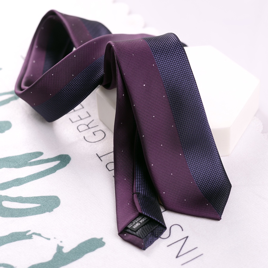 Cà Vạt Thời Trang Hàn Quốc Màu Tím Phong Cách Retro Cho Chú Rể