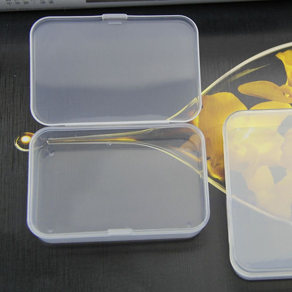 Set 2 Hộp Nhựa Trong Suốt Hình Chữ Nhật Nhiều Màu Sắc Dùng Trưng Bày Đồ Thủ Công