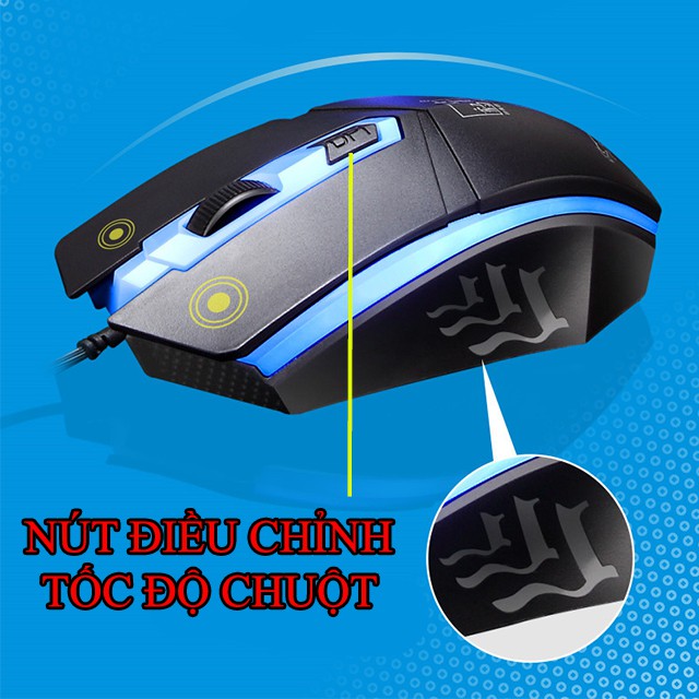 [Mã ELFLASH3 hoàn 10K xu đơn 20K] Bộ Bàn Phím Chuột Có Dây Giả Cơ Chuột DPI 3 Nấc Báo Đêm Version 2 LED 7 Màu | BigBuy360 - bigbuy360.vn