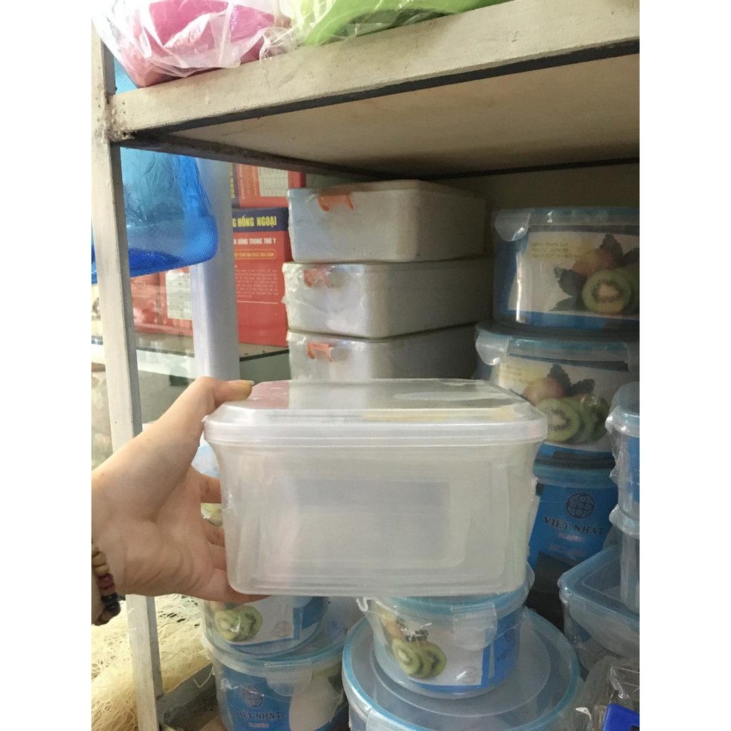 BỘ HỘP NHỰA VUÔNG ĐỰNG THỰC PHẨM VIỆT NHẬT(HỘP LẠNH VUÔNG 6537) -GIÁ RẺ,CHÍNH HÃNG