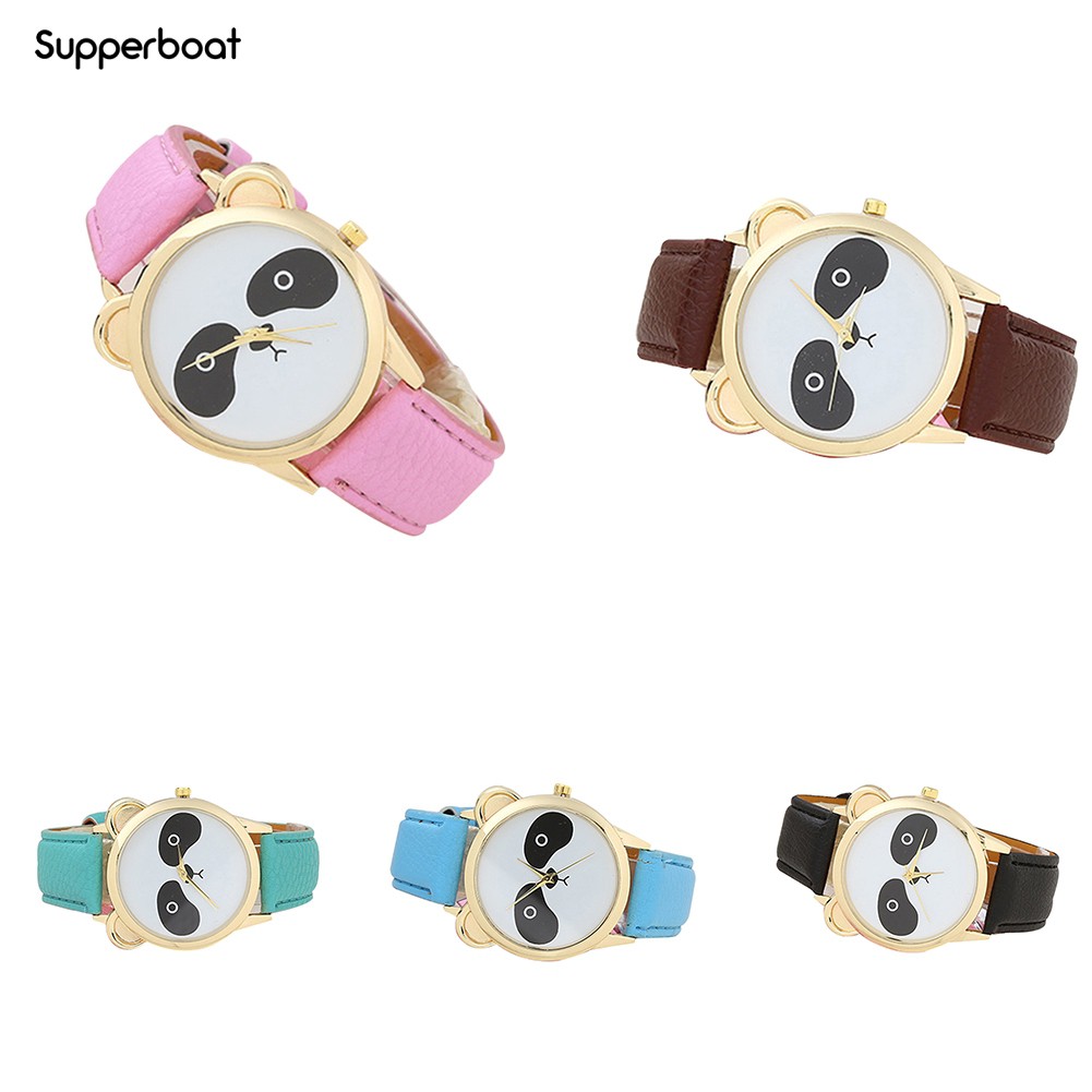 Đồng hồ quartz chạy kim với họa tiết con gấu trúc SB | BigBuy360 - bigbuy360.vn