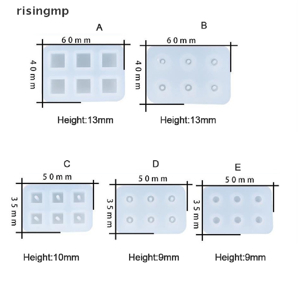 Khuôn Silicone Tạo Hình Hạt Cườm Làm Trang Sức 6 Lỗ DIY ♨Trên đó