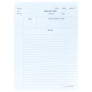 Giấy kiểm tra kẻ ngang classmate 20 tờ đôi