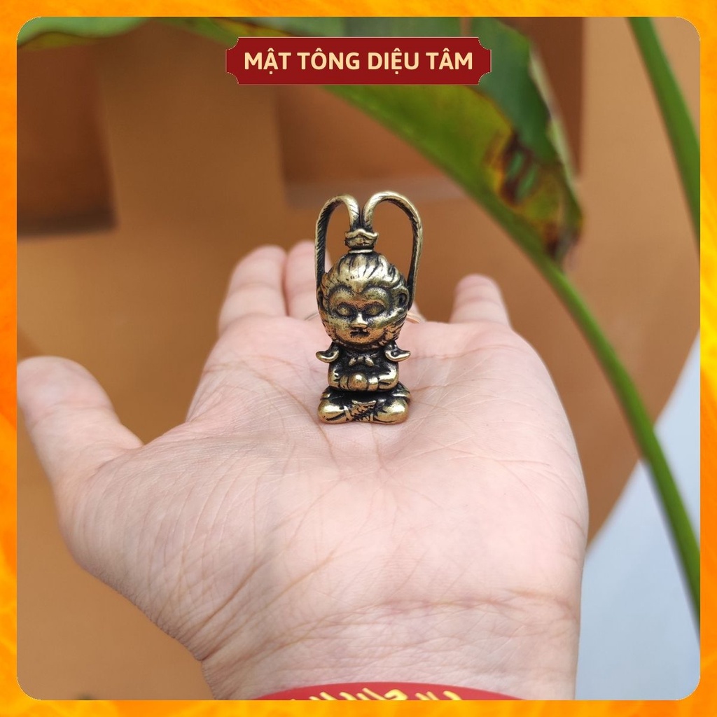 Tượng tôn ngộ không tề thiên đại thánh mini bày trang trí bàn trà, bàn làm việc phụ kiện trang trí bể cá tép cảnh
