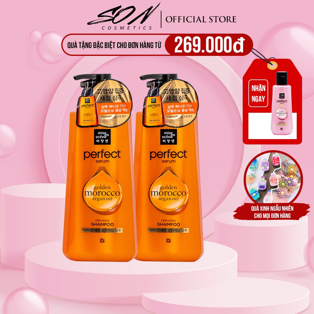 Dầu gội chống gãy rụng, mượt tóc Mise En Scene Perfect Serum Original Shampoo 680ml