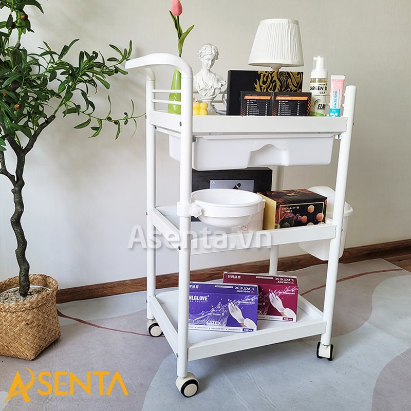 Xe đẩy spa 3 tầng cao cấp, kệ Spa nhập khẩu HMTL-5030